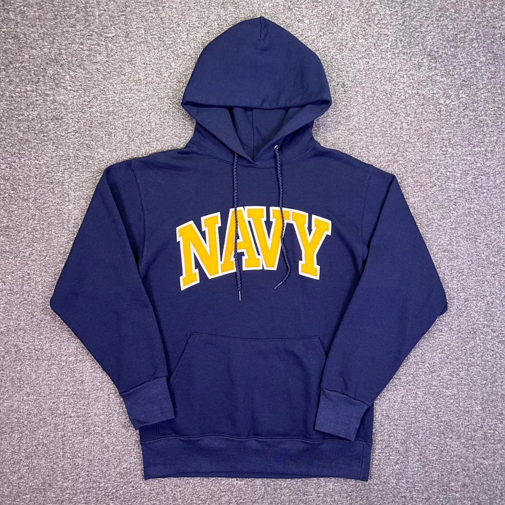 The Game Hoodie Mens S Navy Blue Pullover US Naval Academy Sweatshirt USA Made